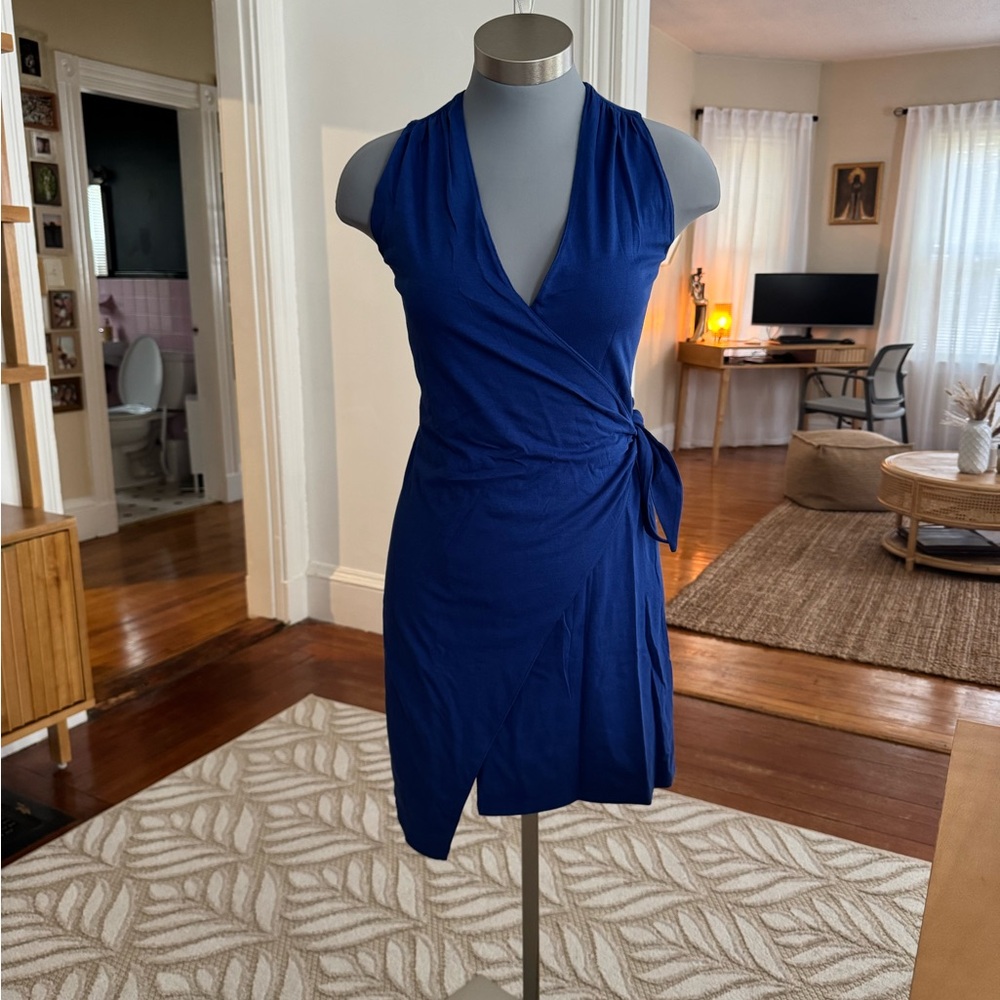 & Other Stories Blue Sleeveless Wrap Dress - Size 2 NWT